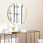 Золотое настенное зеркало Yvon Mirror варинант исполнения - 3 | Loft Concept во Владивостоке