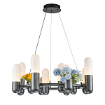 Люстра круглая серая с 8-ю светодиодными лампами Generosity варинант исполнения - 1 | Loft Concept во Владивостоке