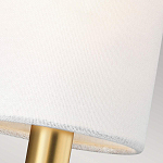 Бра с прямоугольным основанием цвета латунь и 2-мя белыми цилиндрическими льняными абажурами Feiss варинант исполнения - 3 | Loft Concept во Владивостоке