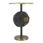 Столик приставной с абстрактным основанием и акцентом в виде золотистого диска Heavenly Space варинант исполнения - 1 | Loft Concept во Владивостоке