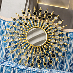 Зеркало-солнце в раме из металла с золотыми с лучами Rays of Peace варинант исполнения - 3 | Loft Concept во Владивостоке