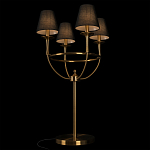 Настольная лампа на металлическом основании бронзового цвета с 4-мя черными конусовидными абажурами Dignity варинант исполнения - 4 | Loft Concept во Владивостоке