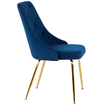 Стул в темно-синей велюровой обивке Ward Dark Blue Velour Chair варинант исполнения - 3 | Loft Concept во Владивостоке
