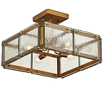 Потолочный светильник квадратный из толстого литого стекла Cast Glass варинант исполнения - 4 | Loft Concept во Владивостоке