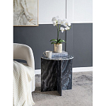 Столик кофейный с столешницей из черного мрамора Compact Black Marble Table варинант исполнения - 7 | Loft Concept во Владивостоке