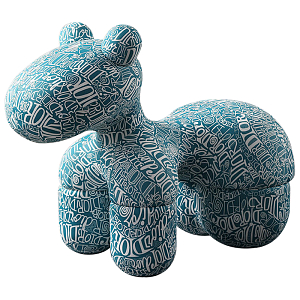 Детское дизайнерское кресло Pony Chair Dior Blue