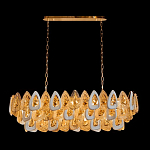 Люстра овальная с многослойными белыми и прозрачными подвесками Character Chandelier варинант исполнения - 1 | Loft Concept во Владивостоке