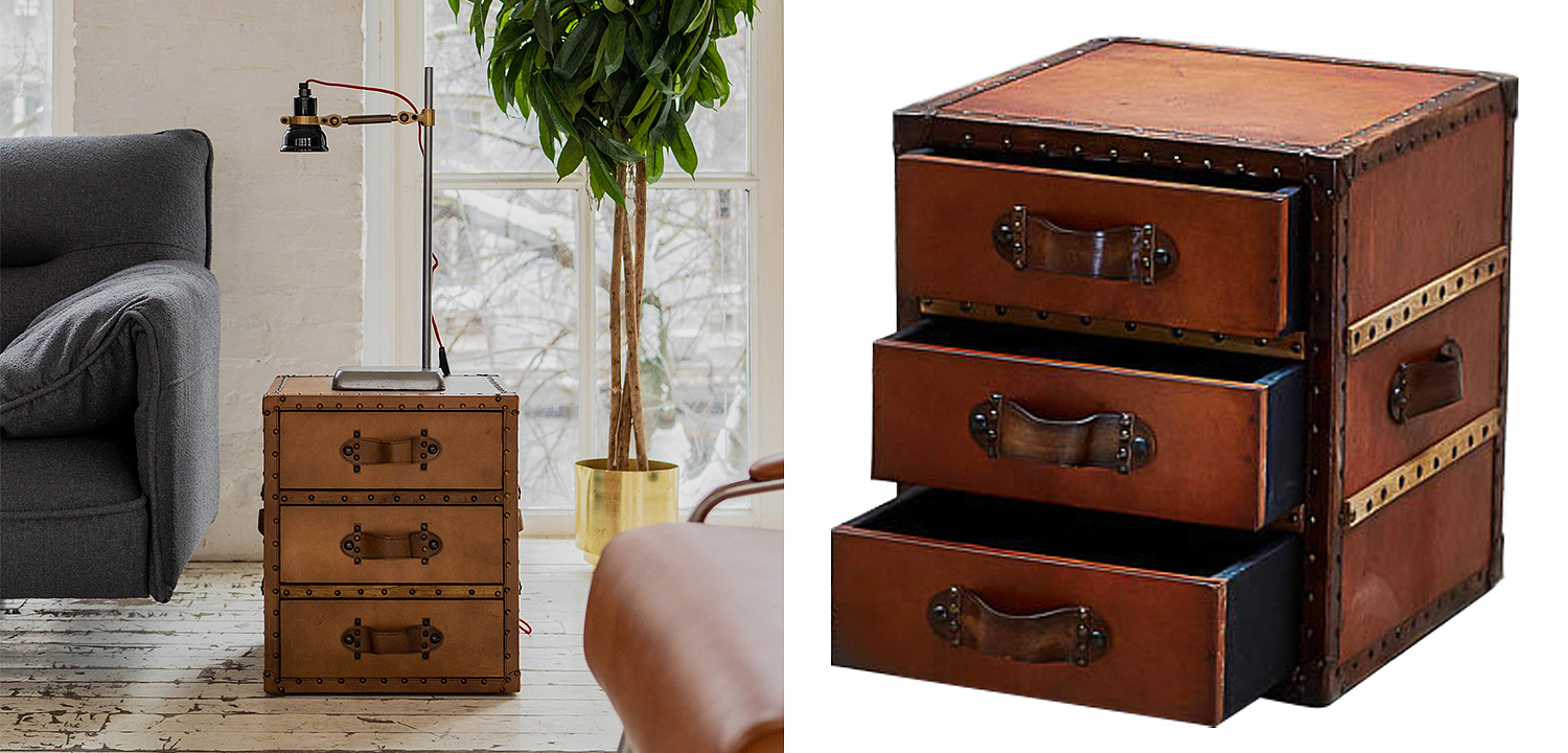 Тумба Vintage Chest Brown Loft Nightstand Тумба Vintage Chest Brown Loft Nightstand - Loft-Concept во Владивостоке