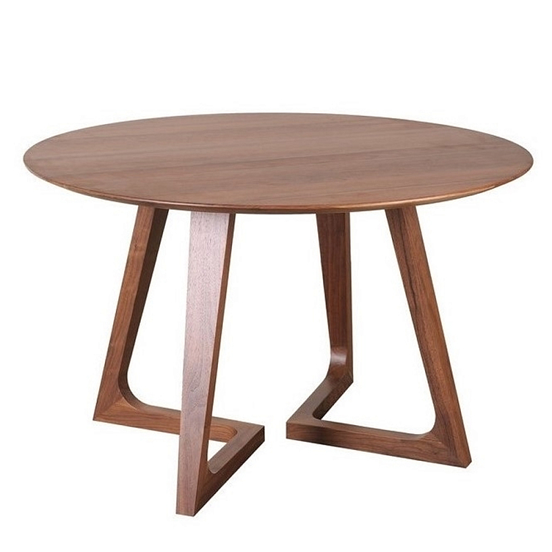 Обеденный стол круглый с изогнутыми ножками Godenza Round V Table Ясень Обеденный стол круглый с изогнутыми ножками Godenza Round V Table Ясень во Владивостоке | Loft Concept