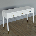 Дизайнерский Письменный стол Elsa Dreams White с тремя ящиками варинант исполнения - 3 | Loft Concept во Владивостоке