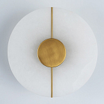 Бра с плафоном из камня в форме диска Buccio Stone Disk Wall Lamp варинант исполнения - 3 | Loft Concept во Владивостоке