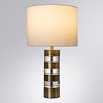 Настольная лампа с цилиндрическим основанием и белым абажуром Crystal Harmony  варинант исполнения - 1 | Loft Concept во Владивостоке