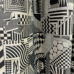 Мебельная ткань Шенилл черно-белый принт 280 см T3-44 варинант исполнения - 1 | Loft Concept во Владивостоке