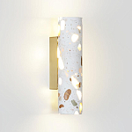 Бра с цилиндрическим белым бетонным плафоном Terrazzo Light варинант исполнения - 1 | Loft Concept во Владивостоке
