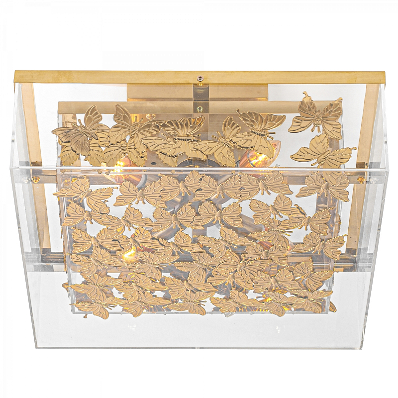 Butterfly Flush-Mount Ceiling Light Золотой Прозрачное Стекло Butterfly Flush-Mount Ceiling Light Золотой Прозрачное Стекло во Владивостоке | Loft Concept