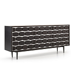 Дизайнерский комод чёрный с фактурным фасадом Billy варинант исполнения - 1 | Loft Concept во Владивостоке