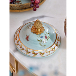 Шкатулка с крышкой из голубого фарфора с риунком птиц и цветов Blue Garden варинант исполнения - 5 | Loft Concept во Владивостоке