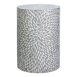 Столик с инкрустацией с перламутровым узором Flower Grey варинант исполнения - 1 | Loft Concept во Владивостоке