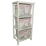 Стеллаж для детской с животными с плетенными корзинами Cute Elephant варинант исполнения - 1 | Loft Concept во Владивостоке