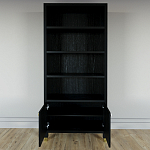 Книжный Стеллаж Elsa Dreams Black с задней стенкой варинант исполнения - 4 | Loft Concept во Владивостоке