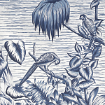 Обои ручная роспись Le Brésil Mer Bleue варинант исполнения - 1 | Loft Concept во Владивостоке