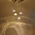 Подвесной светильник с прозрачным стеклянным плафоном округлой формы Effervia  варинант исполнения - 5 | Loft Concept во Владивостоке