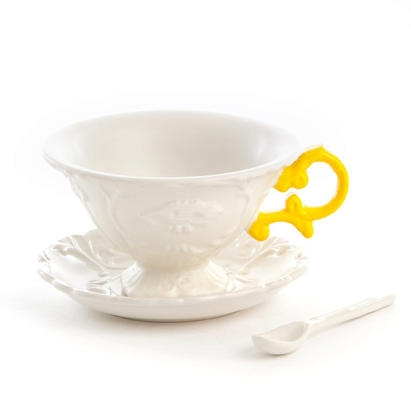 Чайная пара Seletti I-Tea Yellow Белый Желтый Чайная пара Seletti I-Tea Yellow Белый Желтый во Владивостоке | Loft Concept