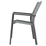 Стул темно-серый с высокой плетеной спинкой и сиденьем Braided Strength варинант исполнения - 5 | Loft Concept во Владивостоке