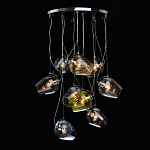 Люстра каскадная с 9-ю разноцветными стеклянными плафонами Kaleido варинант исполнения - 3 | Loft Concept во Владивостоке