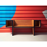 Дизайнерская скамейка  Canton  Beech and Black Bench варинант исполнения - 7 | Loft Concept во Владивостоке