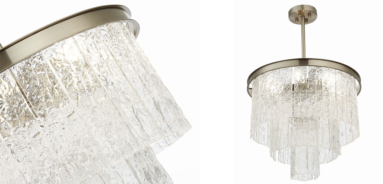 Люстра Renea Textured Glass Chandelier Nickel Люстра Renea Textured Glass Chandelier Nickel - Loft-Concept во Владивостоке