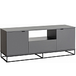 ТВ-тумба цвета графит с  2-мя дверцами и ящиком Strict Lines варинант исполнения - 1 | Loft Concept во Владивостоке