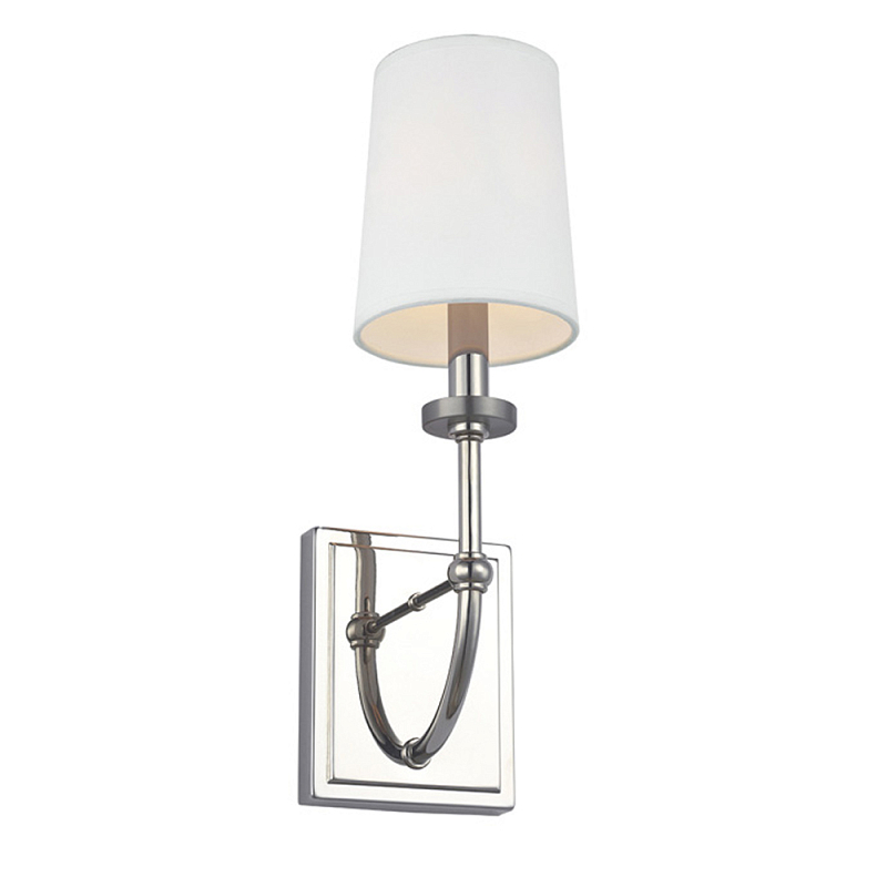 Бра для ванных комнат с белым тканевым цилиндрическим плафоном Feiss Хром Белый Бежевый во Владивостоке | Loft Concept 