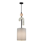 Подвесной светильник с серым тканевым плафоном Flourish варинант исполнения - 2 | Loft Concept во Владивостоке