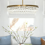 Люстра круглая с подвесками в форме стеклянных капель Glass Rain варинант исполнения - 6 | Loft Concept во Владивостоке