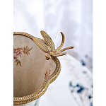 Ваза голубого цвета из фарфора с цветочным рисунком и бронзовой стрекозой Blue Garden варинант исполнения - 8 | Loft Concept во Владивостоке