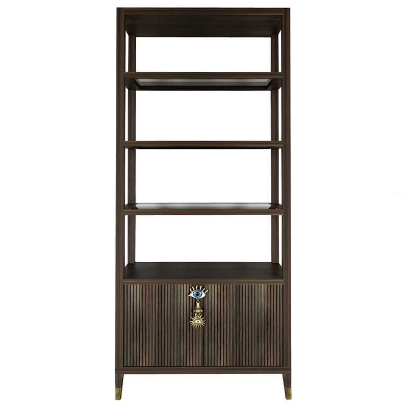 Стеллаж со стеклянными полками Elsa Dreams Walnut Орех Стеллаж со стеклянными полками Elsa Dreams Walnut Орех во Владивостоке | Loft Concept