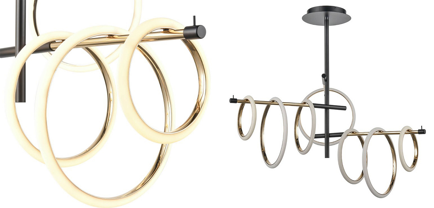 Люстра Jessenia Rings Chandelier 7 Люстра Jessenia Rings Chandelier 7 - Loft-Concept во Владивостоке