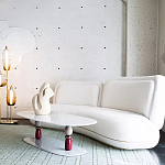 Дизайнерский журнальный стол на 2-х фигурных ножках с подстольем Lycad варинант исполнения - 3 | Loft Concept во Владивостоке