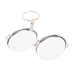 Зеркало брелок карманное двухстороннее из натурального камня Оникс Silver Stone Mirrors варинант исполнения - 3 | Loft Concept во Владивостоке