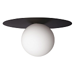 Потолочный светильник с белым шарообразным плафоном и черным круглым основанием Matisse варинант исполнения - 2 | Loft Concept во Владивостоке