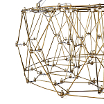 Люстра с тонкой металлической конструкцией цвета золото Quasar варинант исполнения - 5 | Loft Concept во Владивостоке