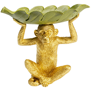 Конфетница Golden Monkey holding a leaf