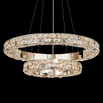 Люстра из 2-х колец с мозаичным хрустальным оформлением Sparks of Crystal варинант исполнения - 4 | Loft Concept во Владивостоке