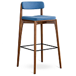 Барный стул из массива ясеня с обивкой из рогожки Elegant Ash варинант исполнения - 1 | Loft Concept во Владивостоке