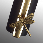 Бра с круглым плафоном из алебастра и бронзовой декоративной стрекозой 45 Alaris  варинант исполнения - 7 | Loft Concept во Владивостоке