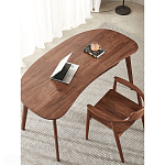 Стол рабочий округлой формы с ящиком  Working Moonnut Table варинант исполнения - 6 | Loft Concept во Владивостоке