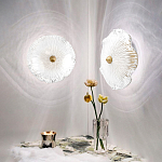 Бра в форме прозрачного стеклянного цветка с рельефной текстурой Textured Glass варинант исполнения - 13 | Loft Concept во Владивостоке