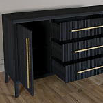 Буфет Primo с тремя ящиками и двумя фасадами Черный дуб варинант исполнения - 5 | Loft Concept во Владивостоке