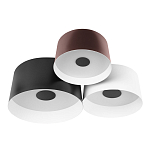 Потолочный светильник с 3-мя цилиндрическими абажурами черного белого и коричневого цвета Urban Dome варинант исполнения - 1 | Loft Concept во Владивостоке